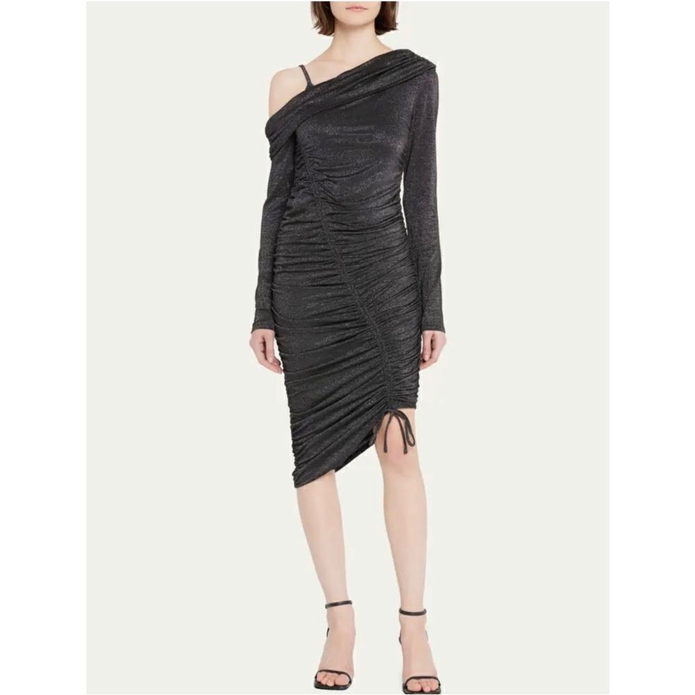 Jonathan Simkhai Standard Sabine Ruched Metallic Body-Con Dress size S